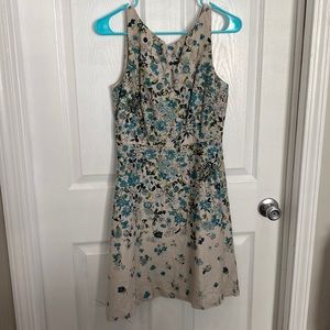 Blue & cream floral dress
